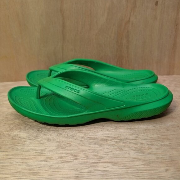 Crocs Kadee Thong Sandals Unisex Men's 6 Women's 8 Green Iconic Comfort - Picture 6 of 11